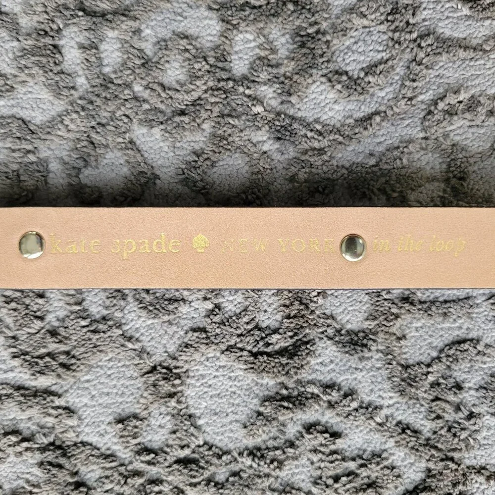 NWT-Kate Spade New York In The Loop Black Leather Belt-colored Embellishments